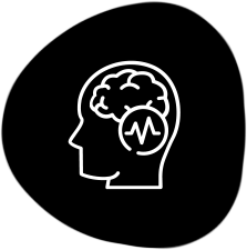 Brain inside head icon